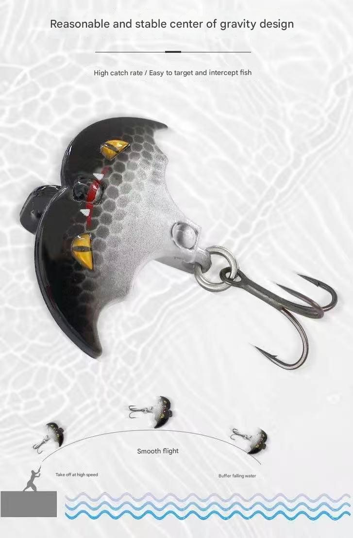5-pack of bat lures, VIB long-cast spinners, V metallic spinners, T-plate lures, biomimetic.