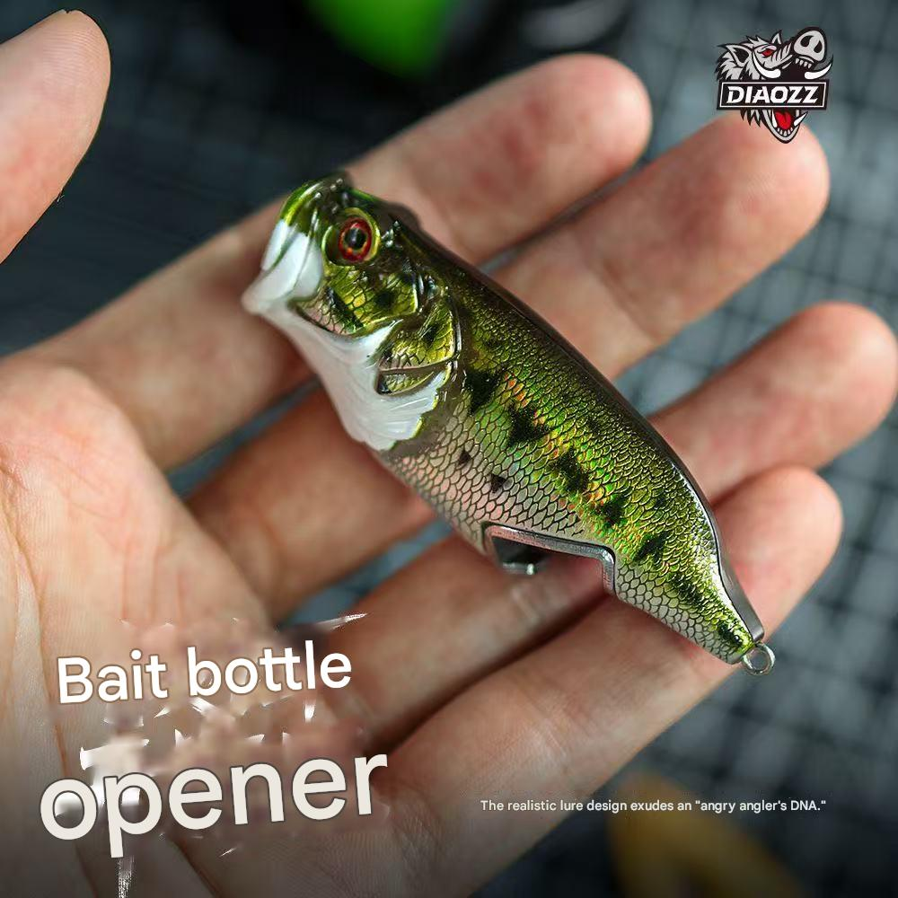 Lure bottle opener, magnetic portable beer bottle opener, bottle opener, artificial lure, refrigerator magnet, ornament.