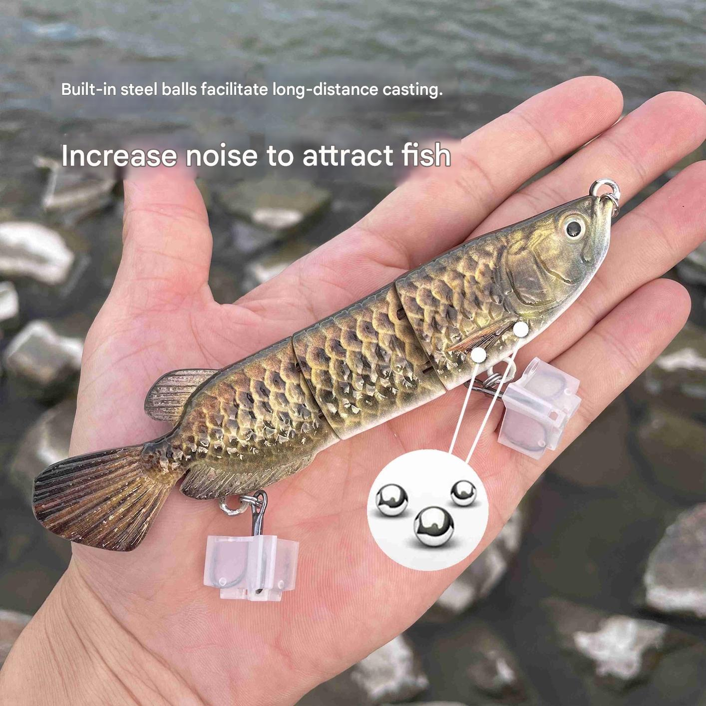 Real shot: Bionic Golden Dragonfish full-water depth bionic lure, hard lure, slow sinking, multi-segmented lure for sea fishing.