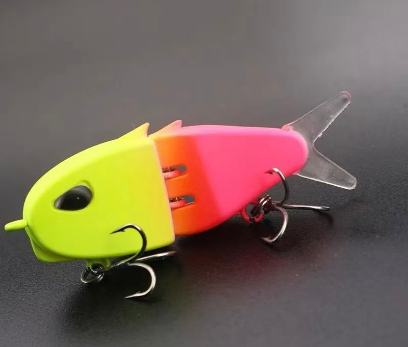 Universal artificial lure 6.5g multi-segmented fish swimming lure with biomimetic large turbulence and oscillation.