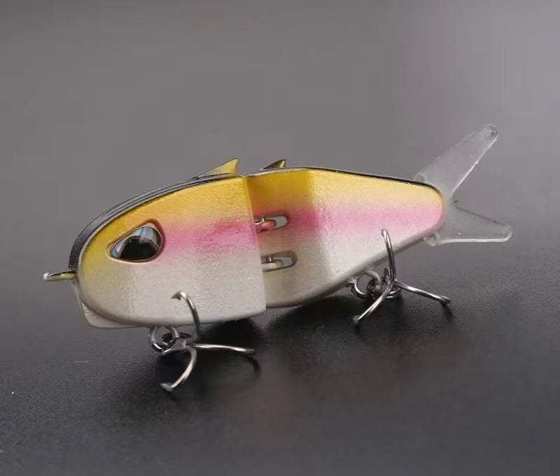 Universal artificial lure 6.5g multi-segmented fish swimming lure with biomimetic large turbulence and oscillation.