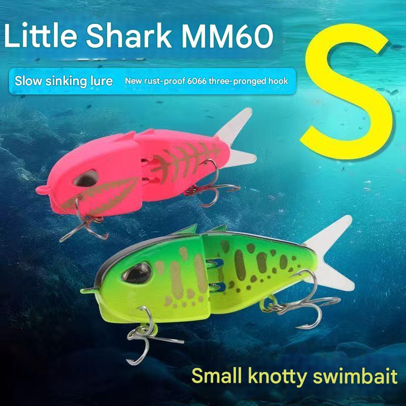 Universal artificial lure 6.5g multi-segmented fish swimming lure with biomimetic large turbulence and oscillation.