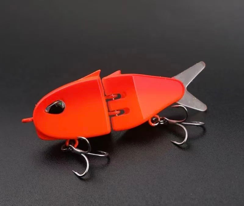 Universal artificial lure 6.5g multi-segmented fish swimming lure with biomimetic large turbulence and oscillation.