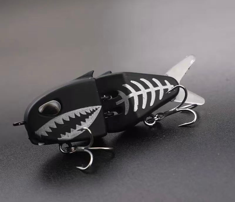 Universal artificial lure 6.5g multi-segmented fish swimming lure with biomimetic large turbulence and oscillation.