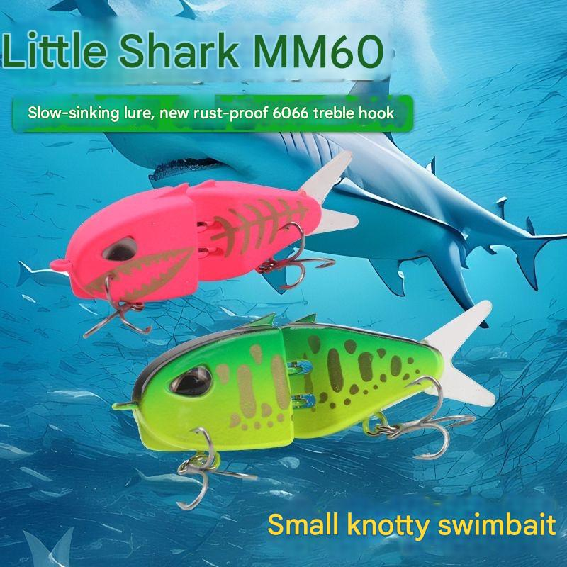 Universal artificial lure 6.5g multi-segmented fish swimming lure with biomimetic large turbulence and oscillation.