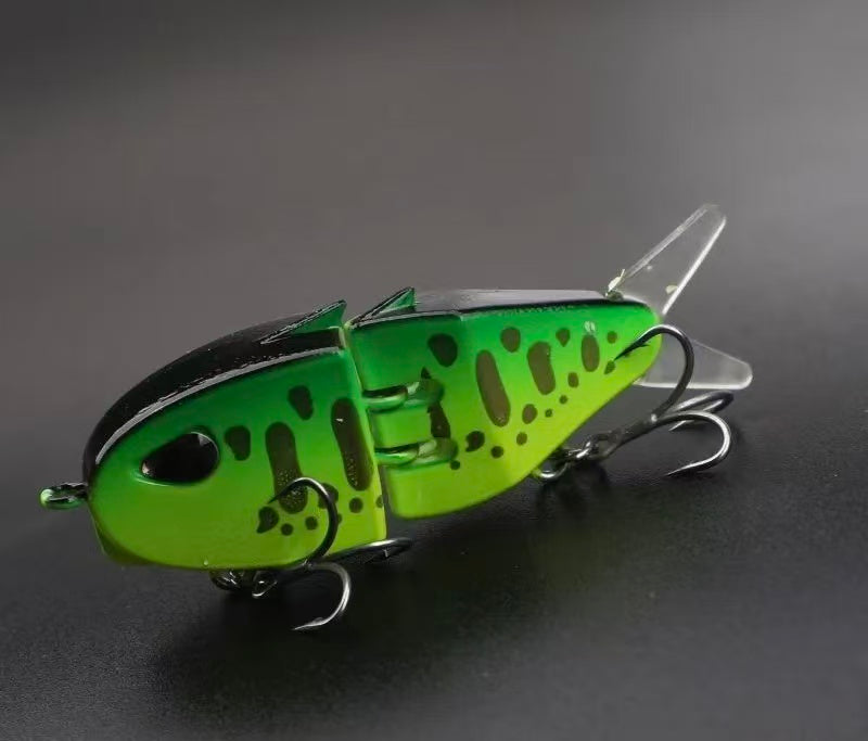 Universal artificial lure 6.5g multi-segmented fish swimming lure with biomimetic large turbulence and oscillation.