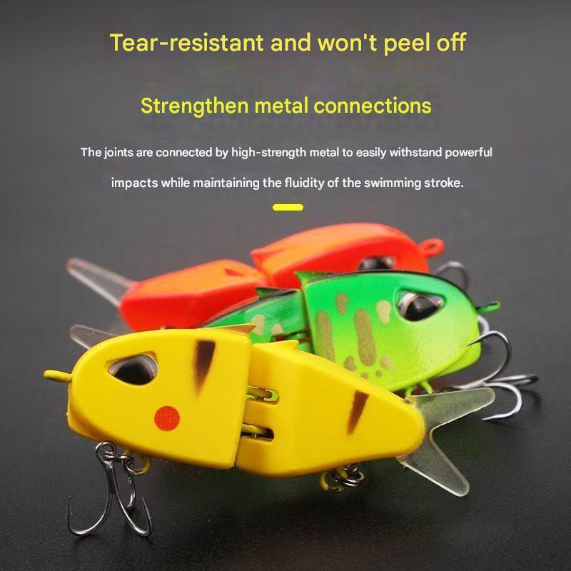 Universal artificial lure 6.5g multi-segmented fish swimming lure with biomimetic large turbulence and oscillation.